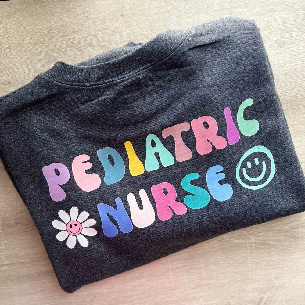 Pediatric Nurse Crewneck Sweatshirt - Made To Order - Picture 5 of 7